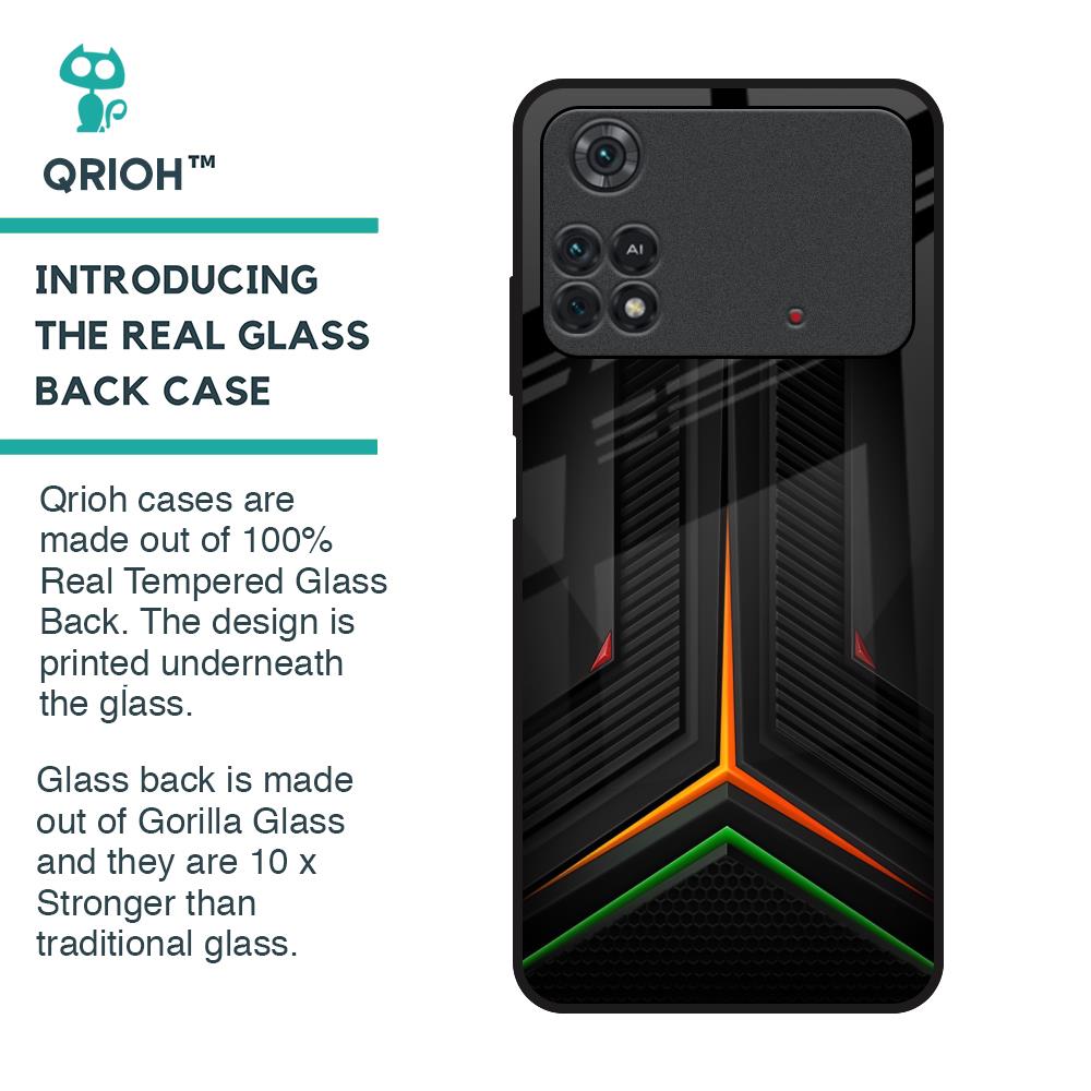 Modern Ultra Chevron Glass Case for Poco M4 Pro