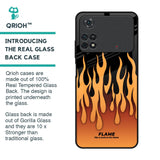 Fire Flame Glass Case for Poco M4 Pro