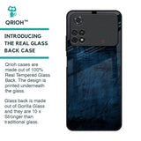 Dark Blue Grunge Glass Case for Poco M4 Pro