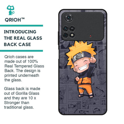 Orange Chubby Glass Case for Poco M4 Pro