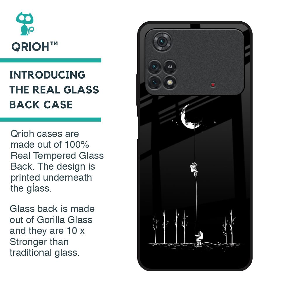 Catch the Moon Glass Case for Poco M4 Pro