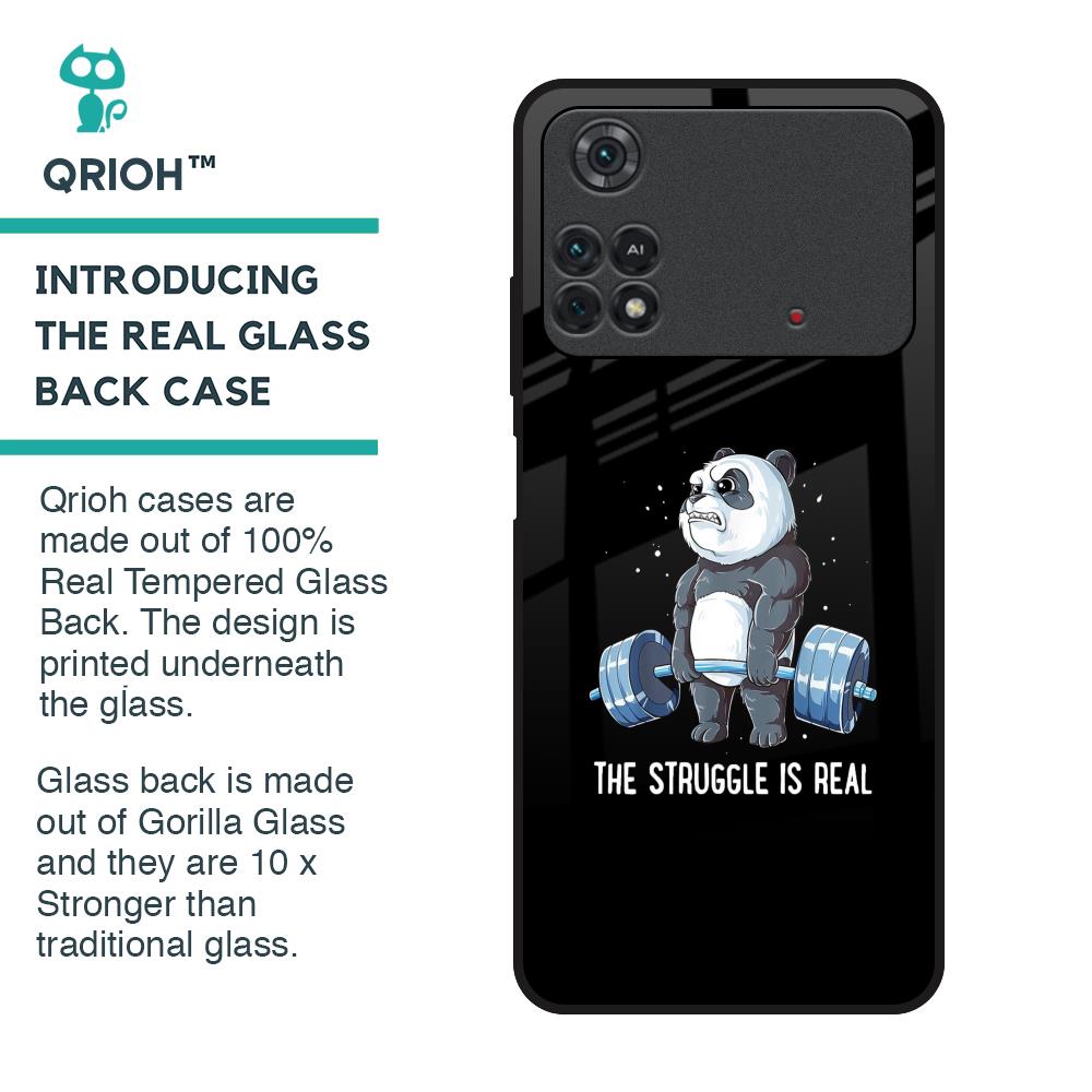 Real Struggle Glass Case for Poco M4 Pro