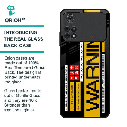 Aircraft Warning Glass Case for Poco M4 Pro