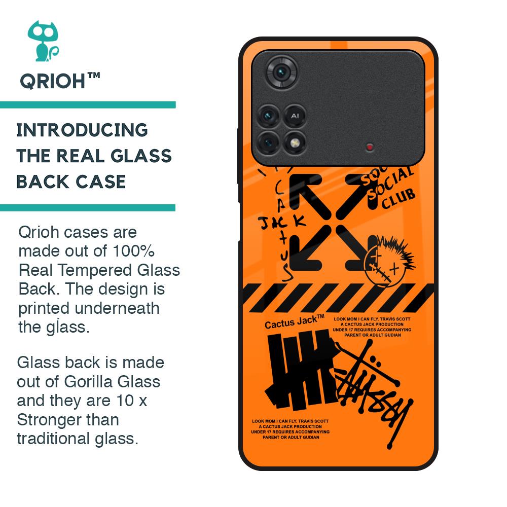 Anti Social Club Glass Case for Poco M4 Pro