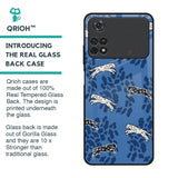 Blue Cheetah Glass Case for Poco M4 Pro