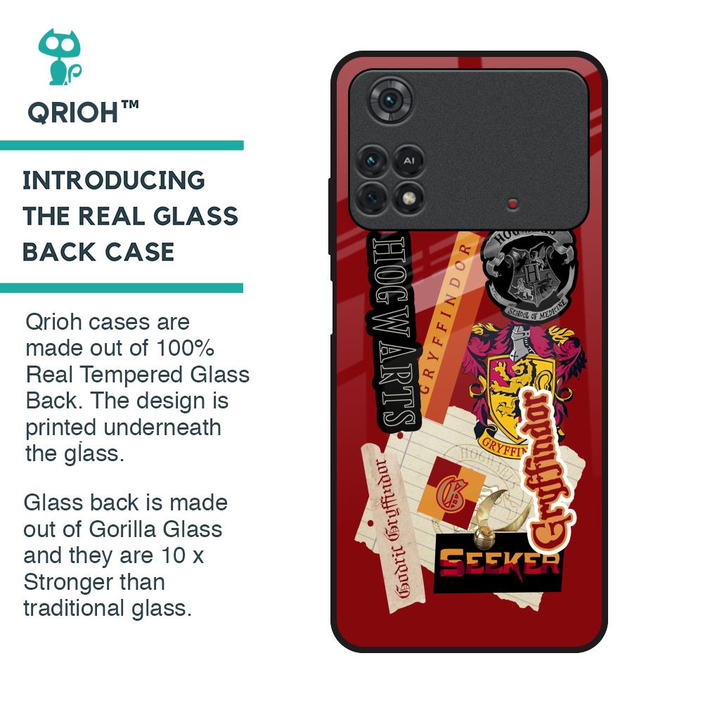 Gryffindor Glass Case for Poco M4 Pro