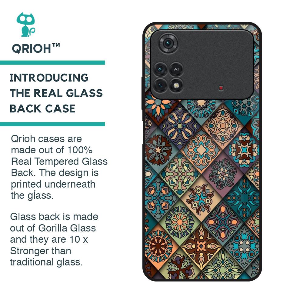 Retro Art Glass Case for Poco M4 Pro