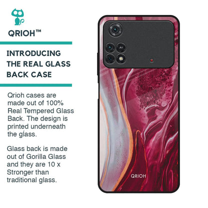 Crimson Ruby Glass Case for Poco M4 Pro