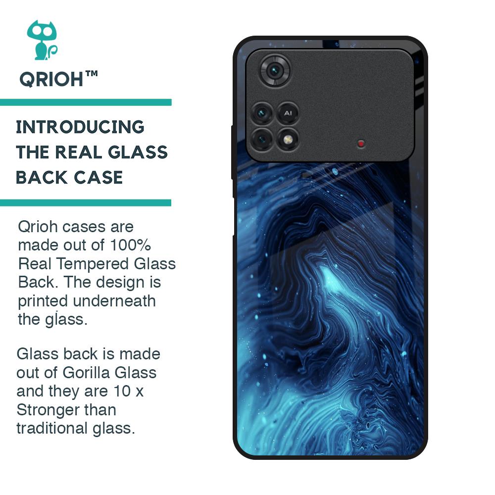 Dazzling Ocean Gradient Glass Case For Poco M4 Pro