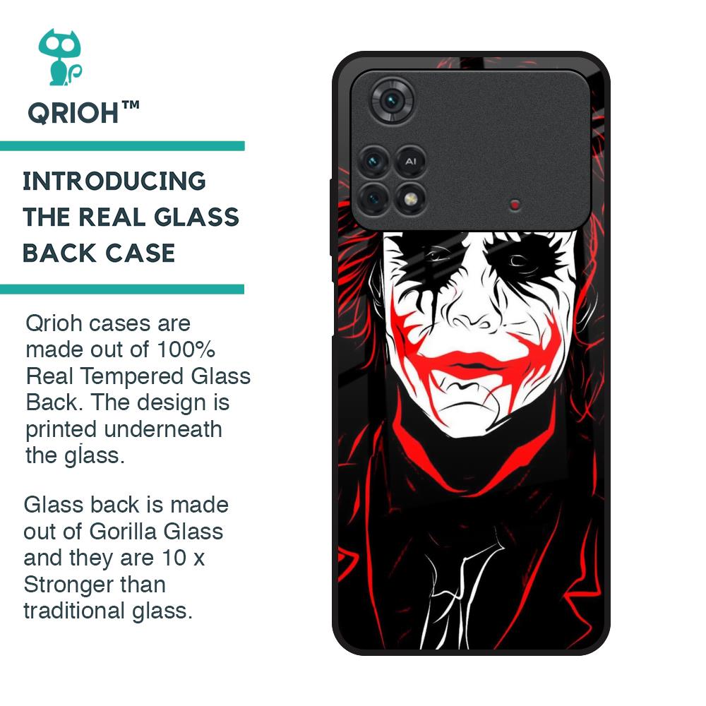 Life In Dark Glass Case For Poco M4 Pro