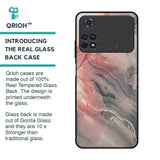 Pink And Grey Marble Glass Case For Poco M4 Pro