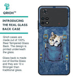 Kitty In Pocket Glass Case For Poco M4 Pro
