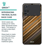 Diagonal Slash Pattern Glass Case for Poco M4 Pro