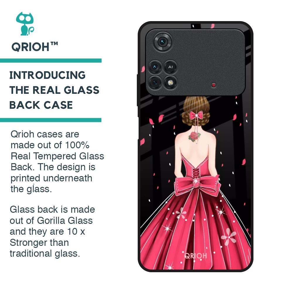 Fashion Princess Glass Case for Poco M4 Pro