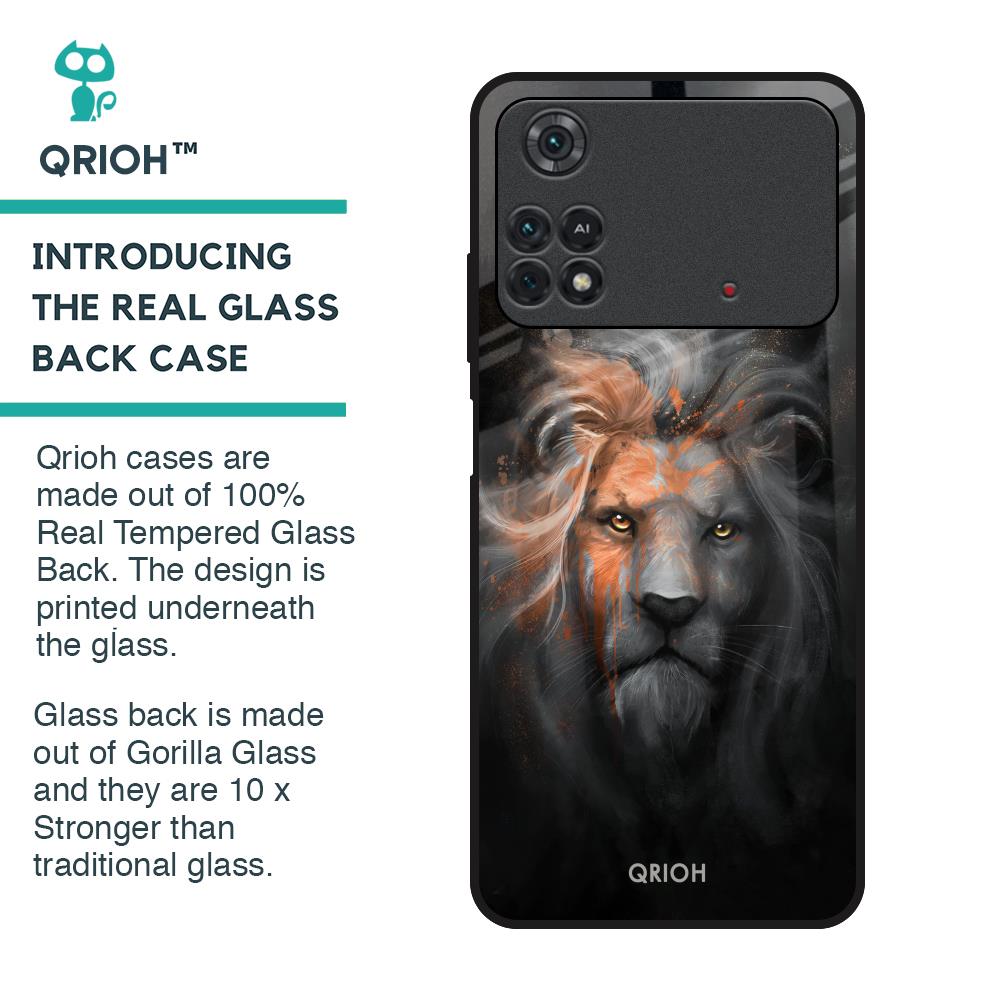 Devil Lion Glass Case for Poco M4 Pro