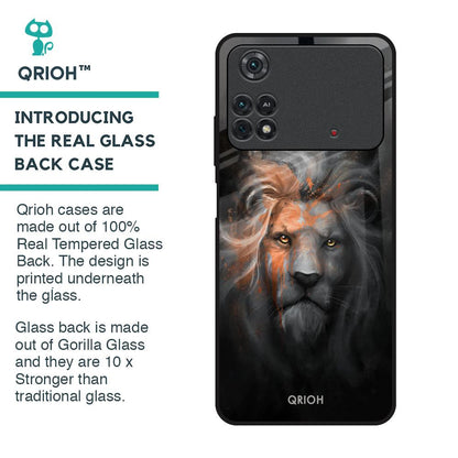Devil Lion Glass Case for Poco M4 Pro