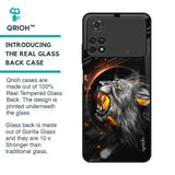 Aggressive Lion Glass Case for Poco M4 Pro