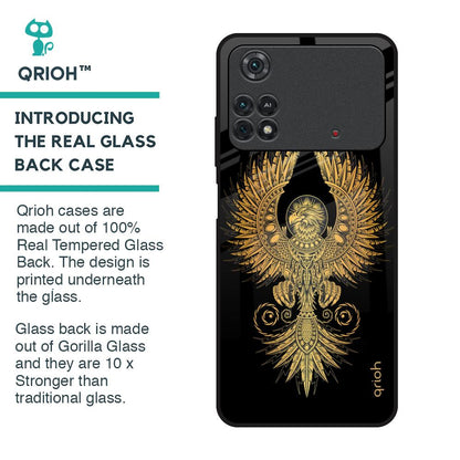 Mythical Phoenix Art Glass Case for Poco M4 Pro