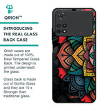 Retro Gorgeous Flower Glass Case for Poco M4 Pro