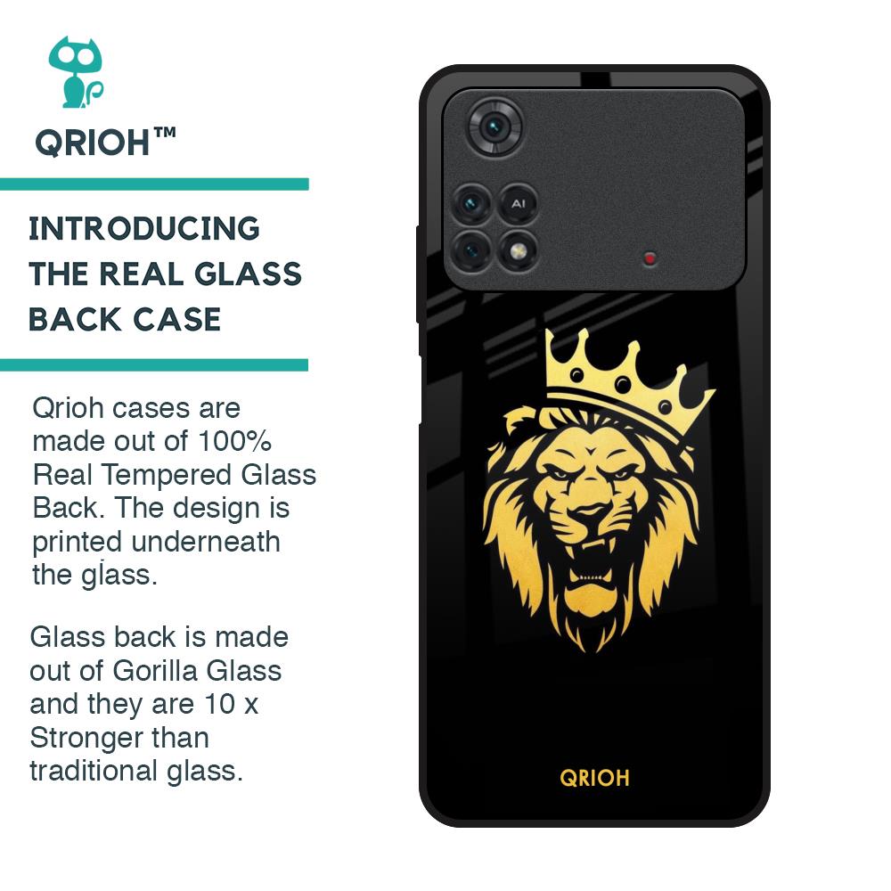 Lion The King Glass Case for Poco M4 Pro