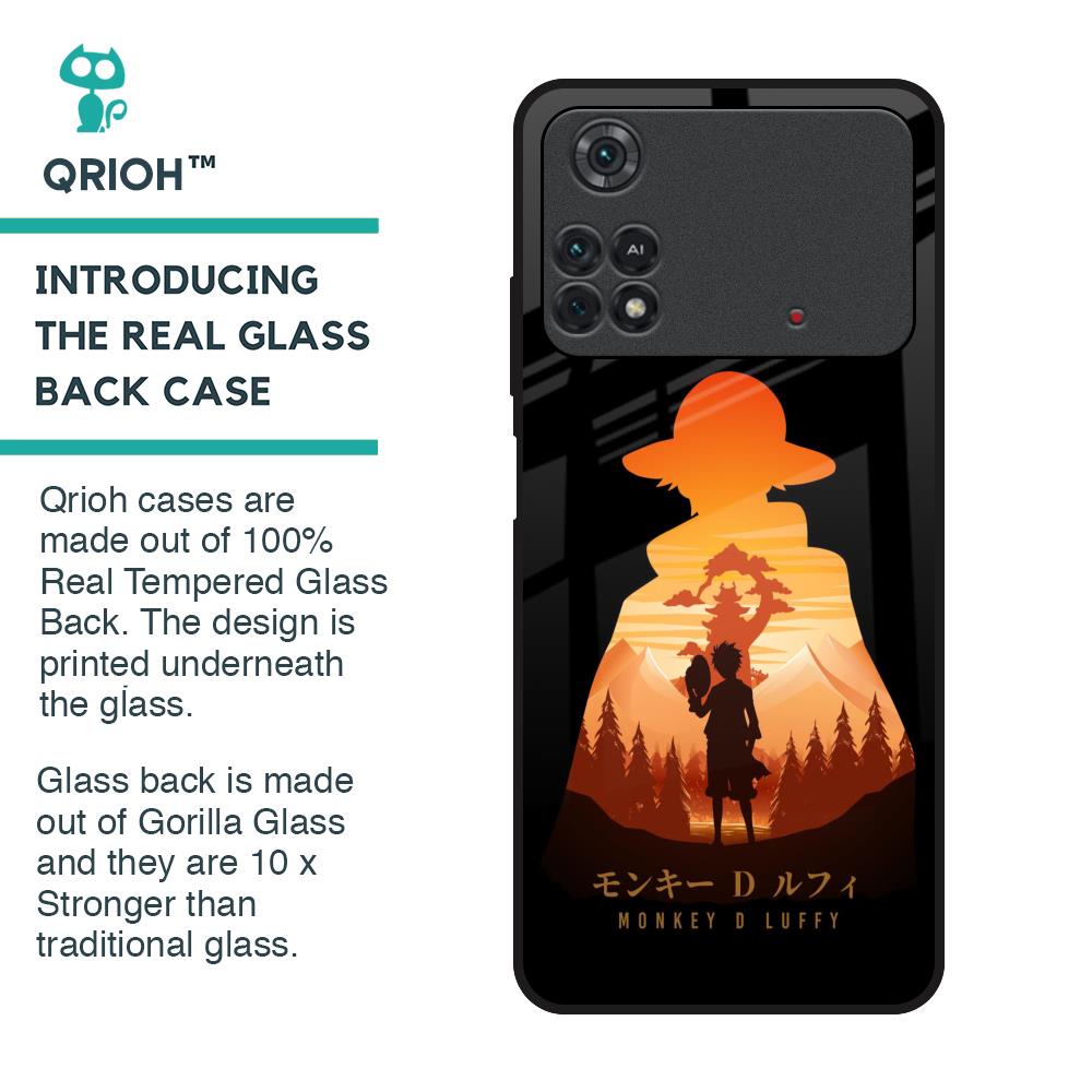 Luffy One Piece Glass Case for Poco M4 Pro