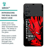 Red Vegeta Glass Case for Poco M4 Pro
