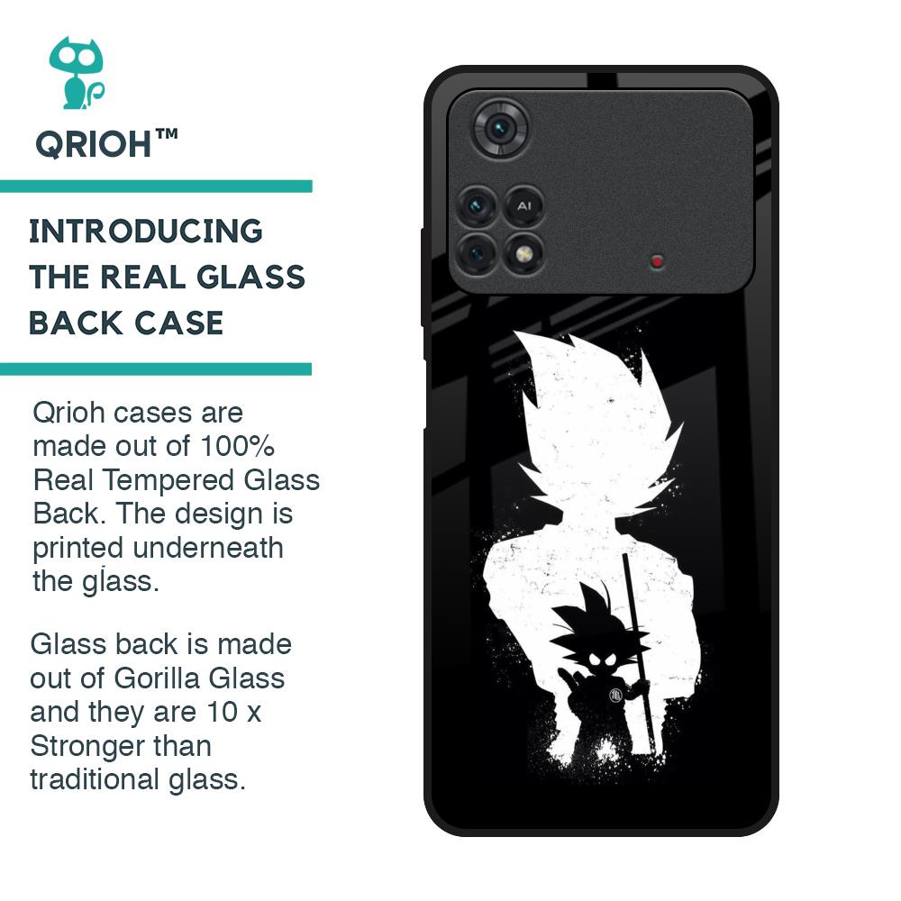 Monochrome Goku Glass Case for Poco M4 Pro