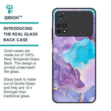 Alcohol ink Marble Glass Case for Poco M4 Pro