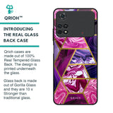 Electroplated Geometric Marble Glass Case for Poco M4 Pro