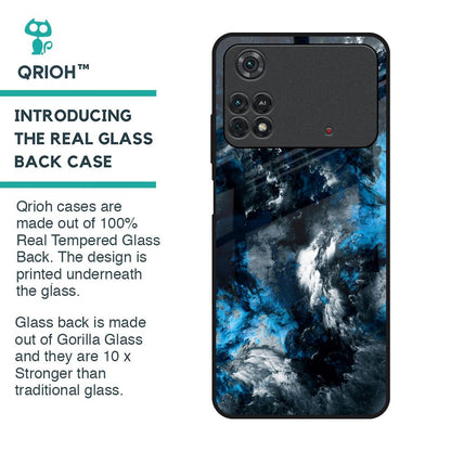 Cloudy Dust Glass Case for Poco M4 Pro