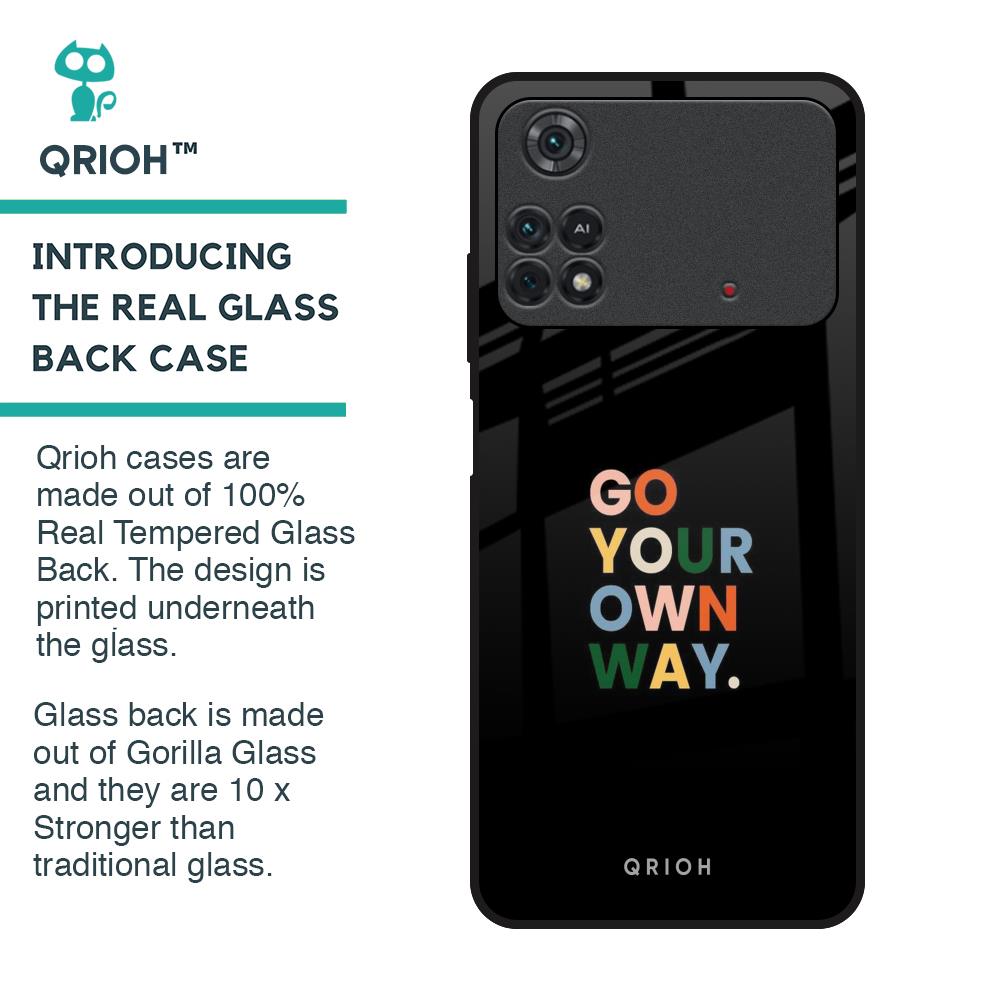 Go Your Own Way Glass Case for Poco M4 Pro