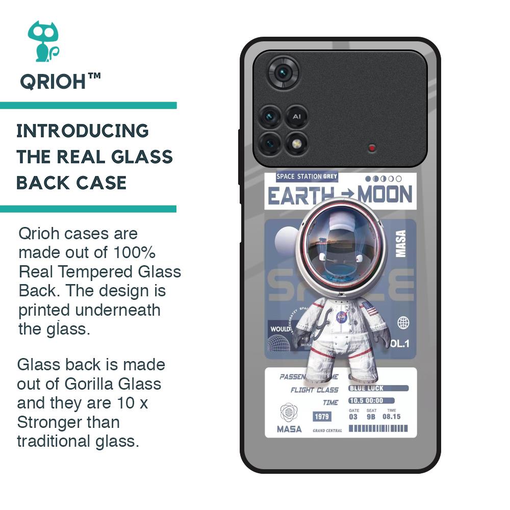 Space Flight Pass Glass Case for Poco M4 Pro