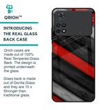 Soft Wooden Texture Glass Case for Poco M4 Pro