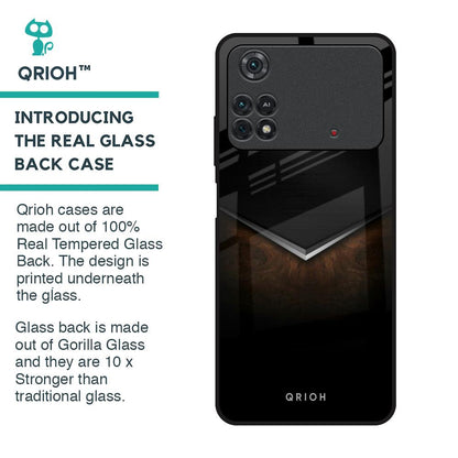 Dark Walnut Glass Case for Poco M4 Pro