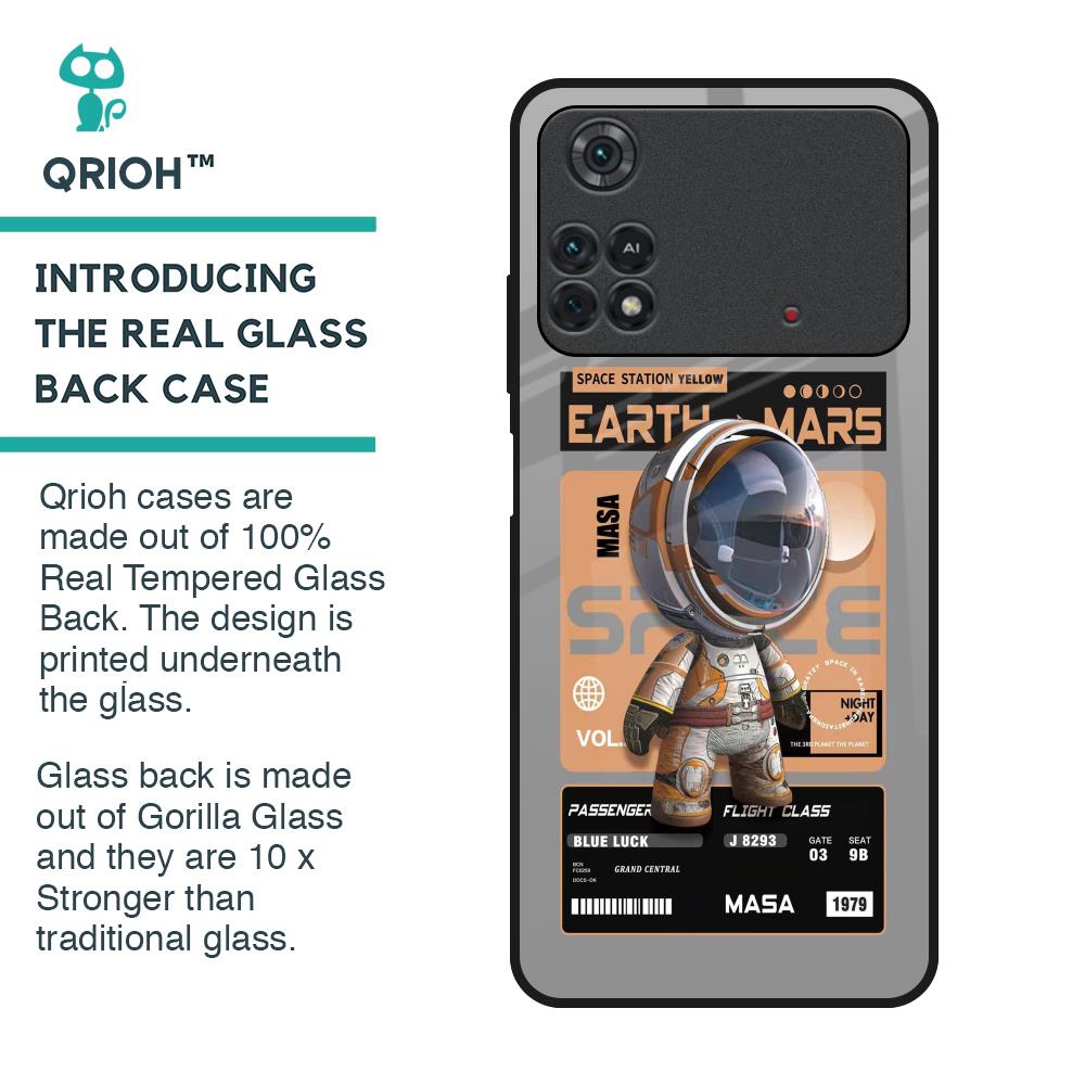 Space Ticket Glass Case for Poco M4 Pro