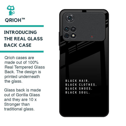 Black Soul Glass Case for Poco M4 Pro