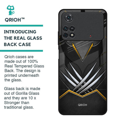 Black Warrior Glass Case for Poco M4 Pro