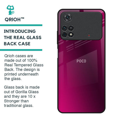 Pink Burst Glass Case for Poco M4 Pro