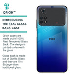 Blue Rhombus Pattern Glass Case for Poco M4 Pro