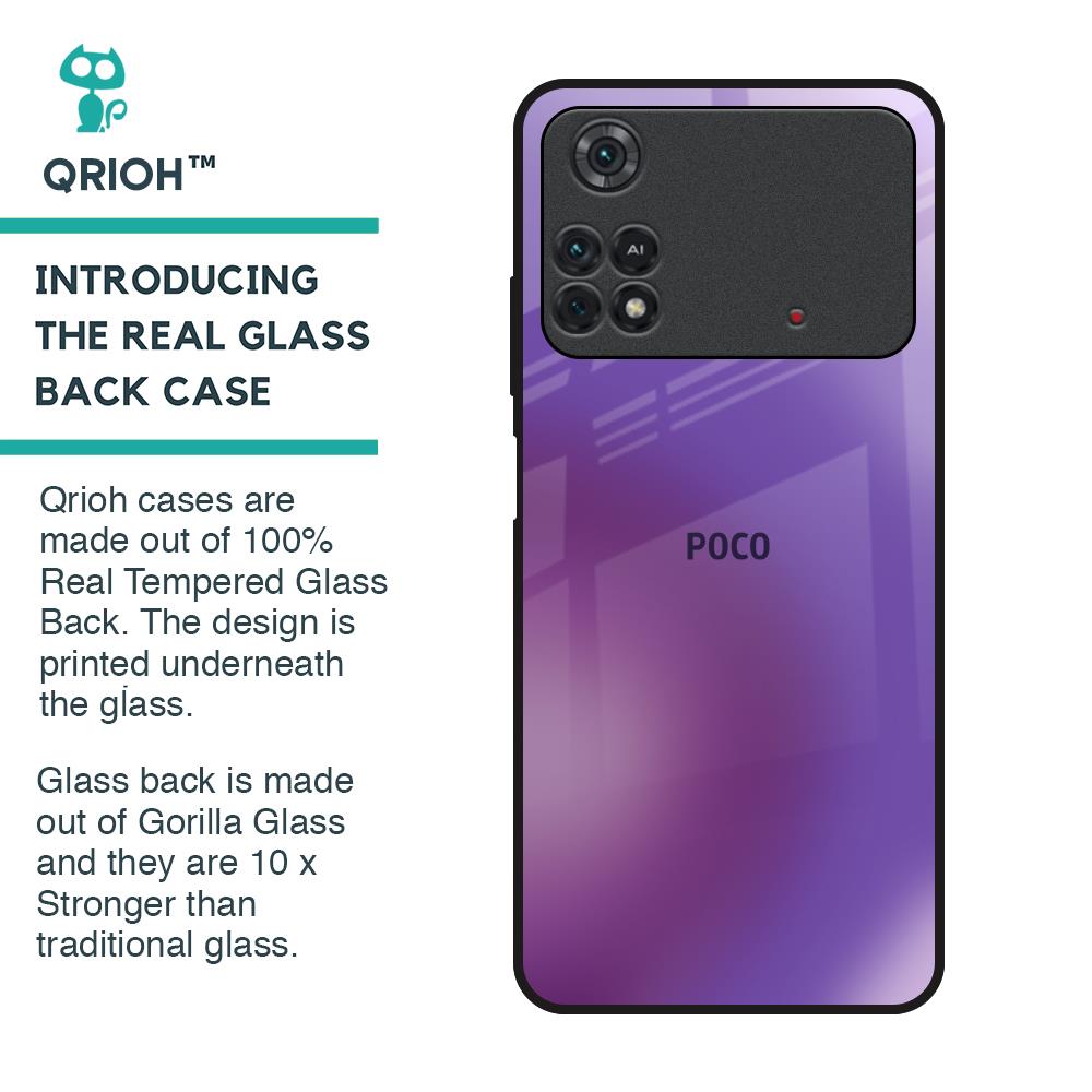 Ultraviolet Gradient Glass Case for Poco M4 Pro