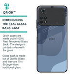 Navy Blue Ombre Glass Case for Poco M4 Pro