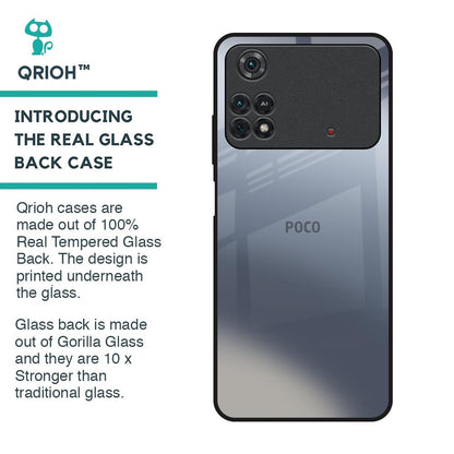 Space Grey Gradient Glass Case for Poco M4 Pro