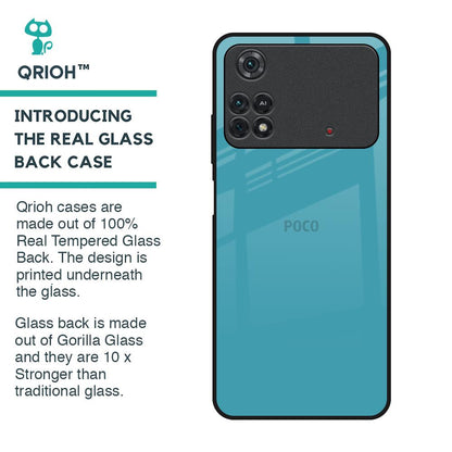 Oceanic Turquiose Glass Case for Poco M4 Pro