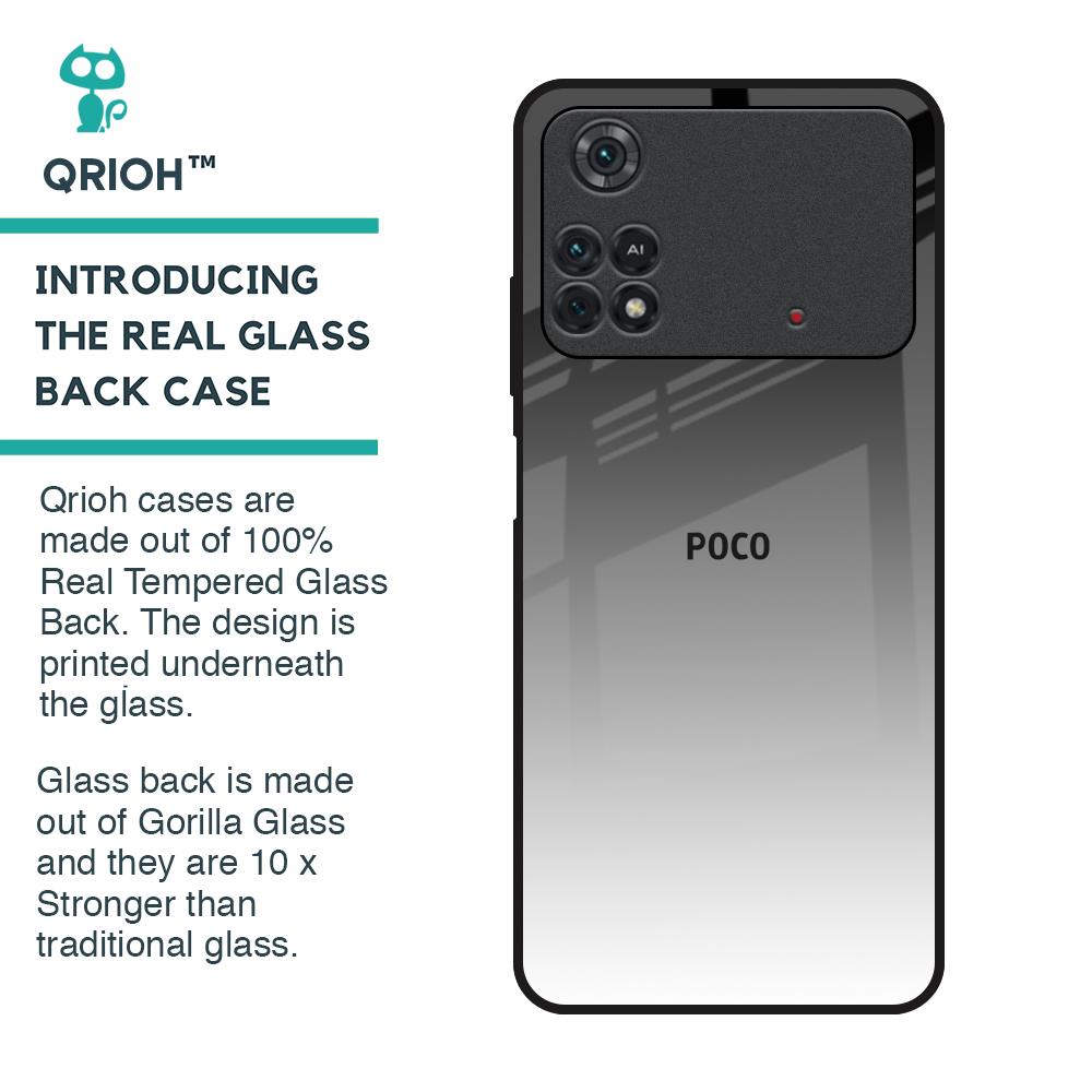 Zebra Gradient Glass Case for Poco M4 Pro