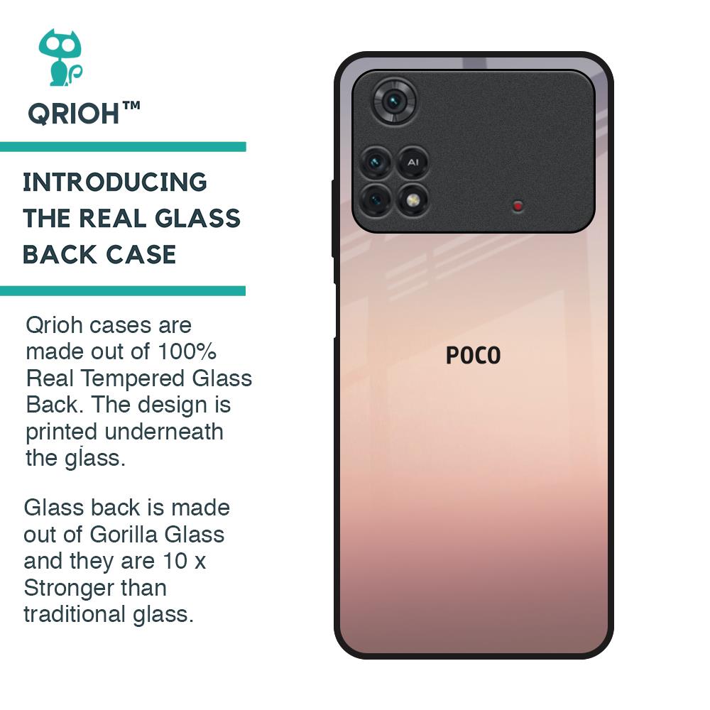 Golden Mauve Glass Case for Poco M4 Pro