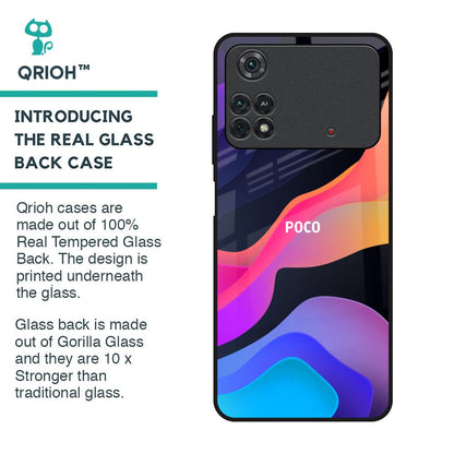 Colorful Fluid Glass Case for Poco M4 Pro