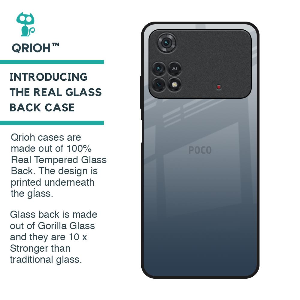 Smokey Grey Color Glass Case For Poco M4 Pro