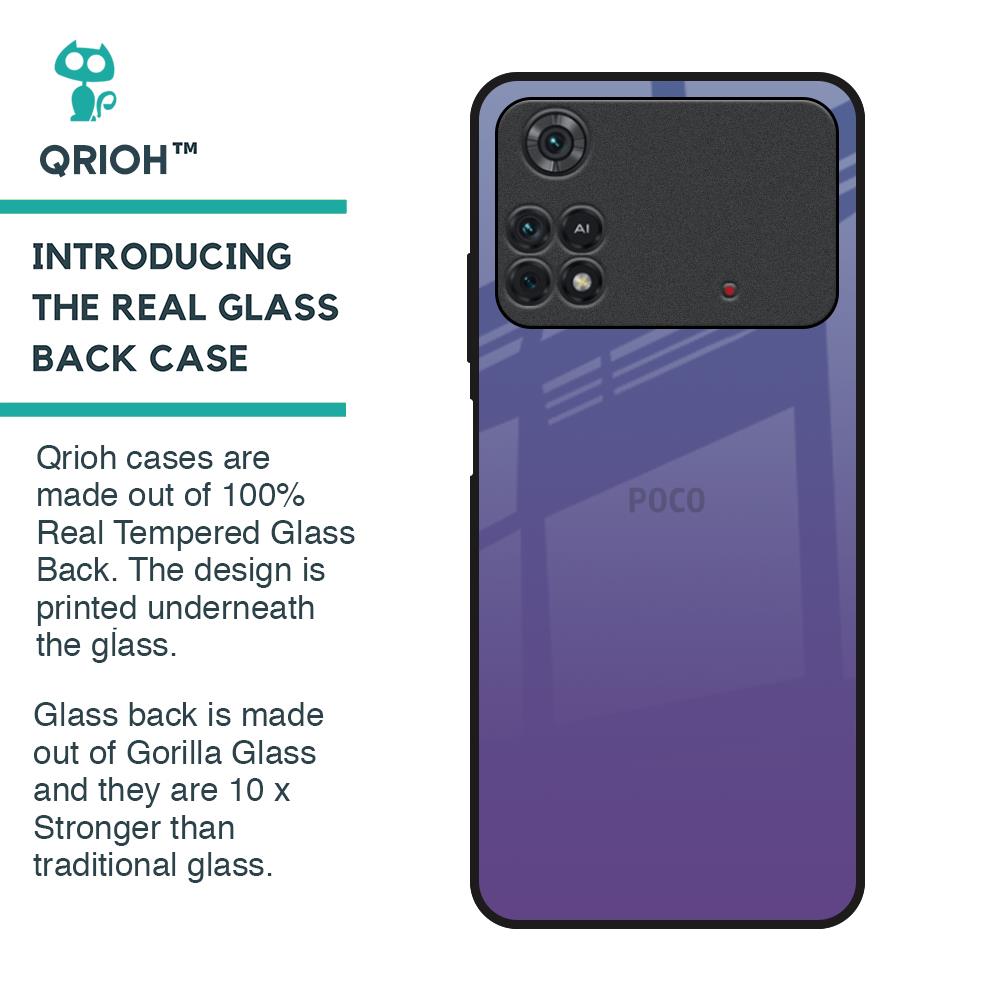 Indigo Pastel Glass Case For Poco M4 Pro