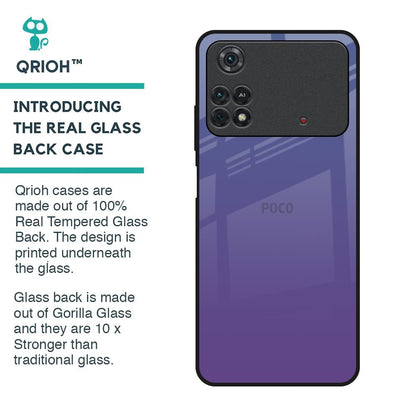 Indigo Pastel Glass Case For Poco M4 Pro