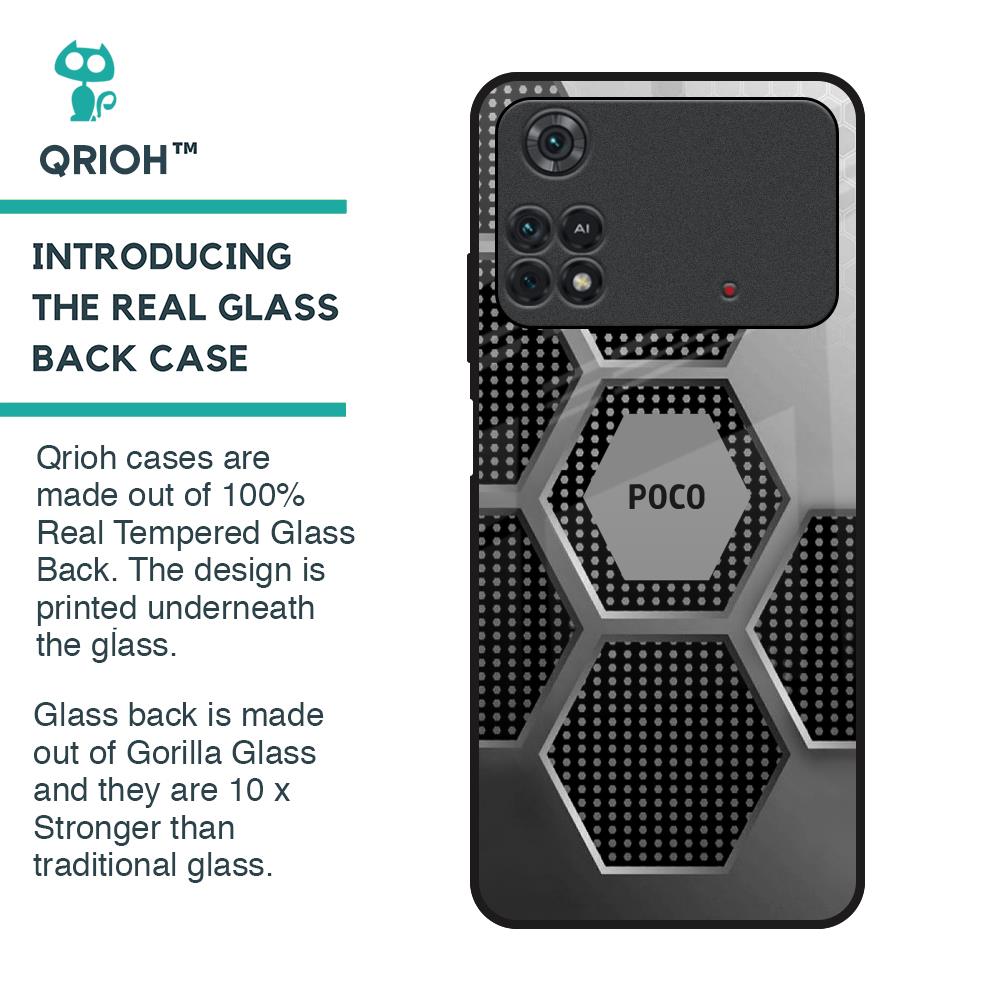 Hexagon Style Glass Case For Poco M4 Pro
